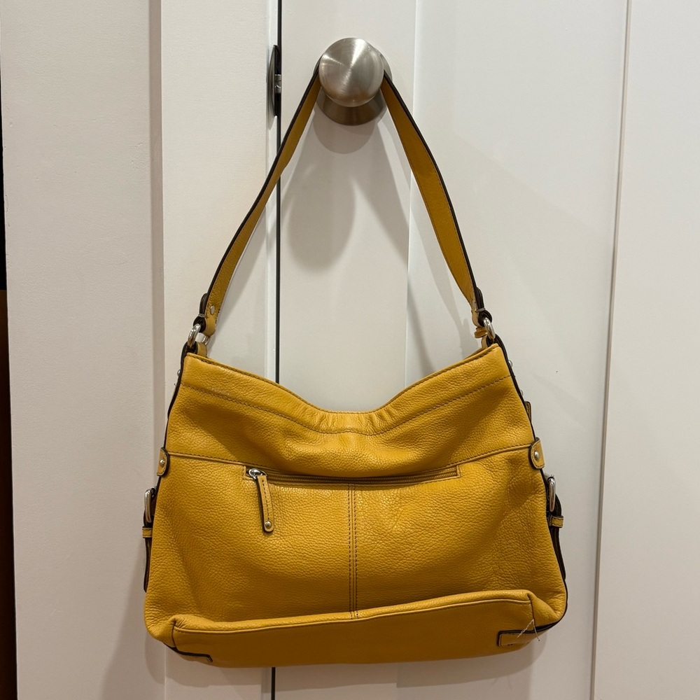 Yellow Tignanello Shoulder Bag; Leather Purse - Picture 2 of 6